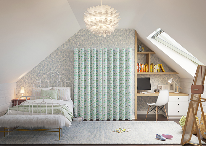 Cloudy Peaks, Mint - Made to Measure Curtains - Image 15